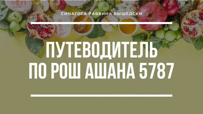 putevoditel po rosh ashana 5787 rav vyshedski